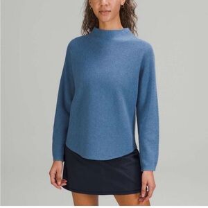 Lululemon size L, mock neck boxy cotton blend sweater